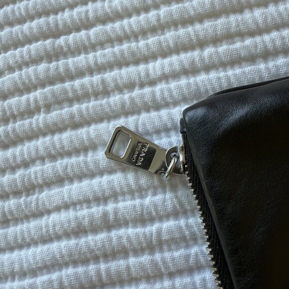 Prada Black Leather Clutch Bag - Picture 2 of 10